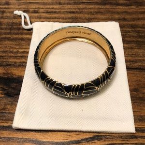 Vineyard Vines navy and gold nautical bangle